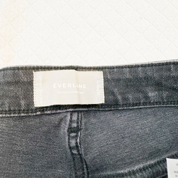 Everlane The Curvy Cheeky Jeans Dk Grey Black Denim Jeans Size 30 - Picture 6 of 8